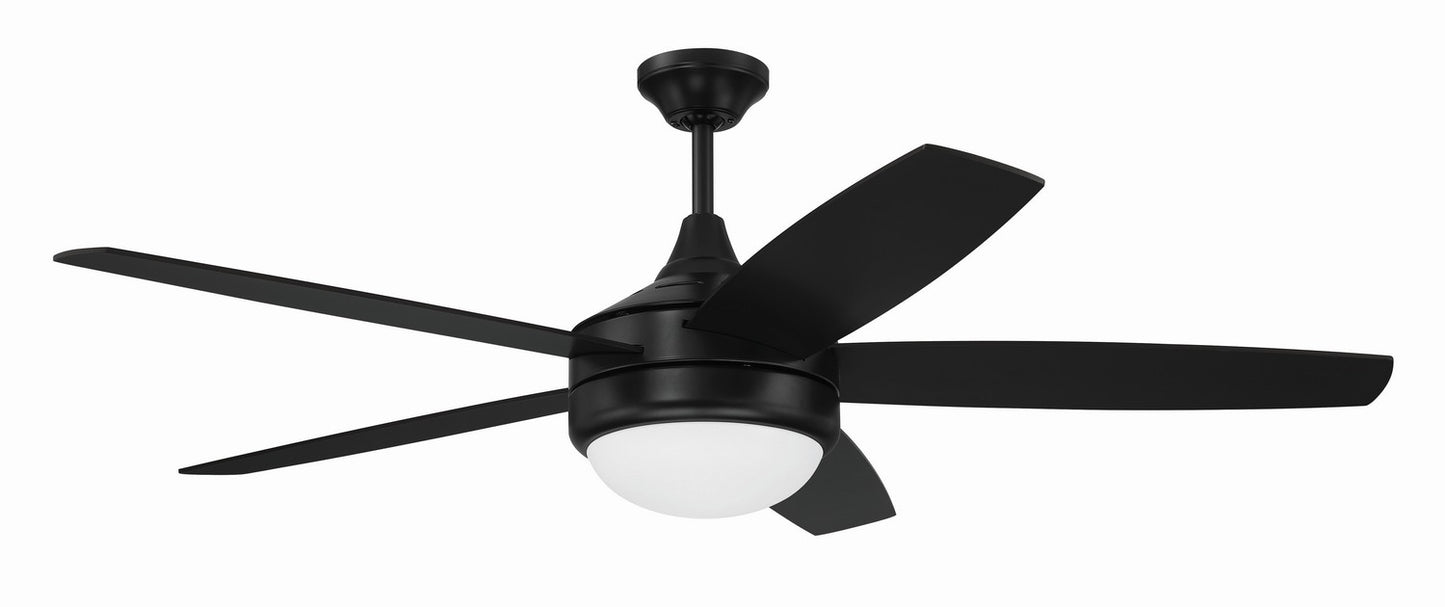 Craftmade - PHZ52FB5 - 52"Ceiling Fan - Phaze II 5- Blade - Flat Black