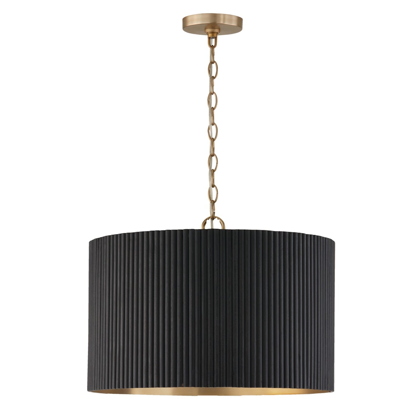 Capital Lighting - 350741KR - Three Light Pendant - Donovan - Black Stain and Matte Brass