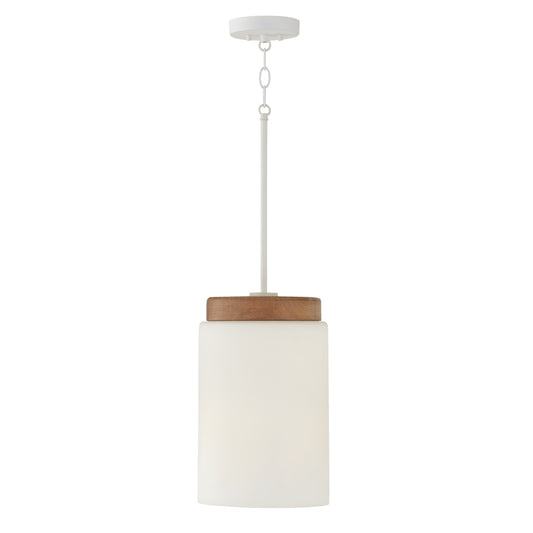 Capital Lighting - 350911LT - One Light Pendant - Liam - Light Wood and White