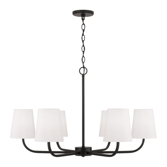 Capital Lighting - 449462MB-706 - Six Light Chandelier - Brody - Matte Black