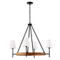 Capital Lighting - 450841WK-709 - Four Light Chandelier - Jonah - Light Wood and Matte Black