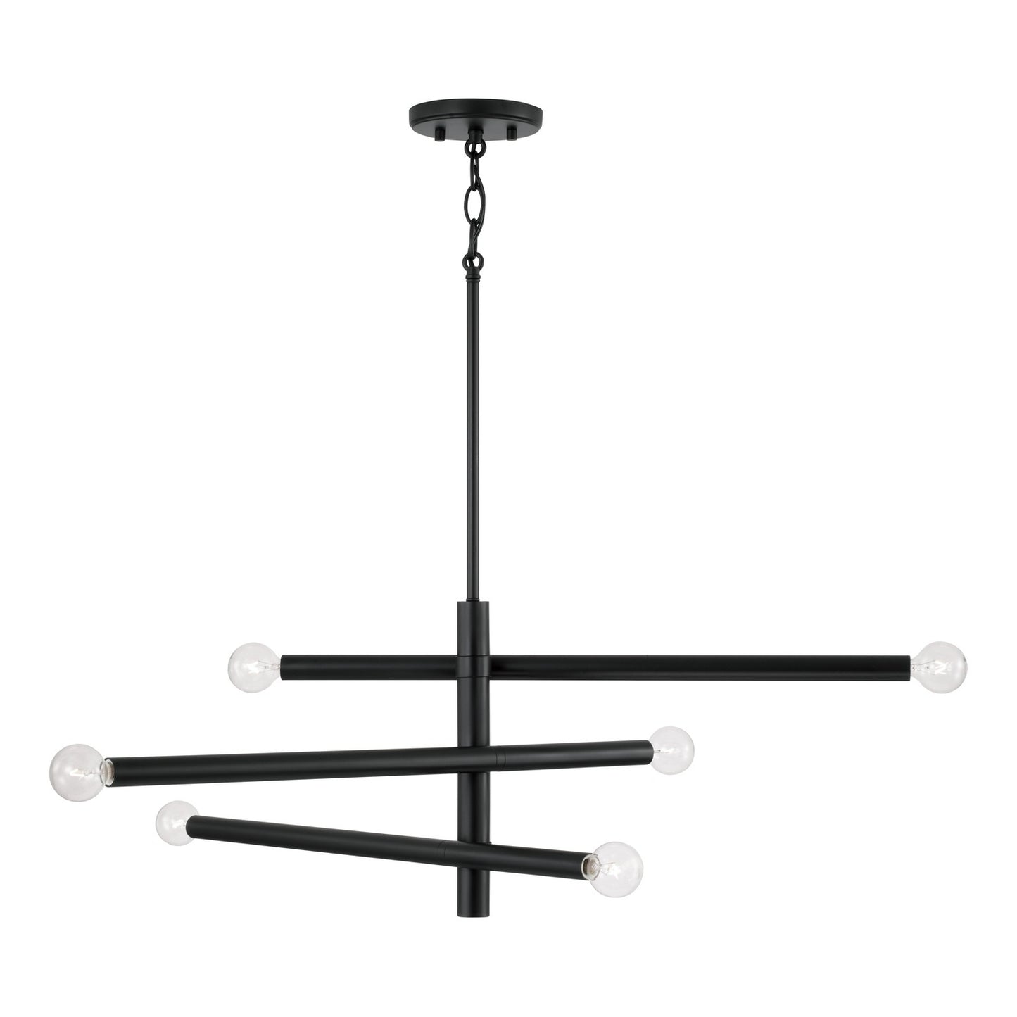 Capital Lighting - 451262MB - Six Light Chandelier - Zane - Matte Black