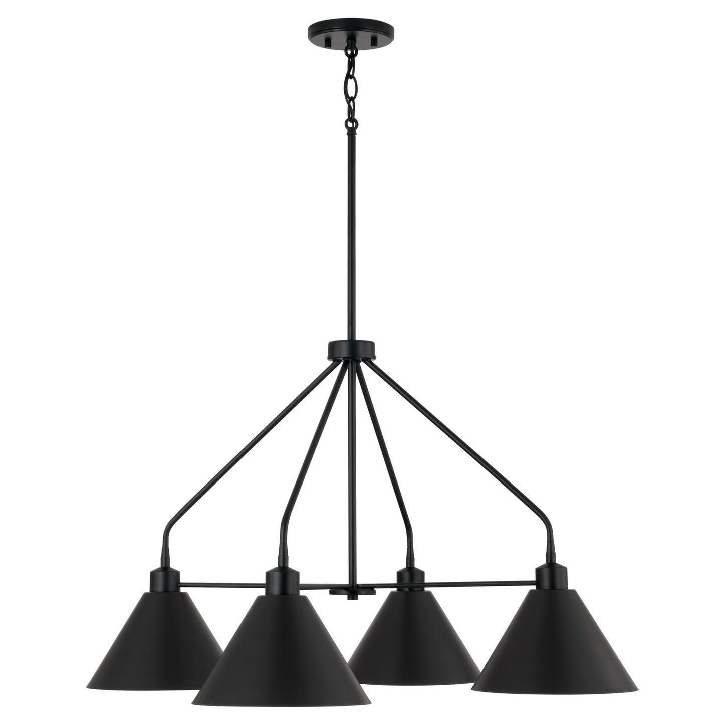 Capital Lighting - 451341MB - Four Light Chandelier - Alden - Matte Black