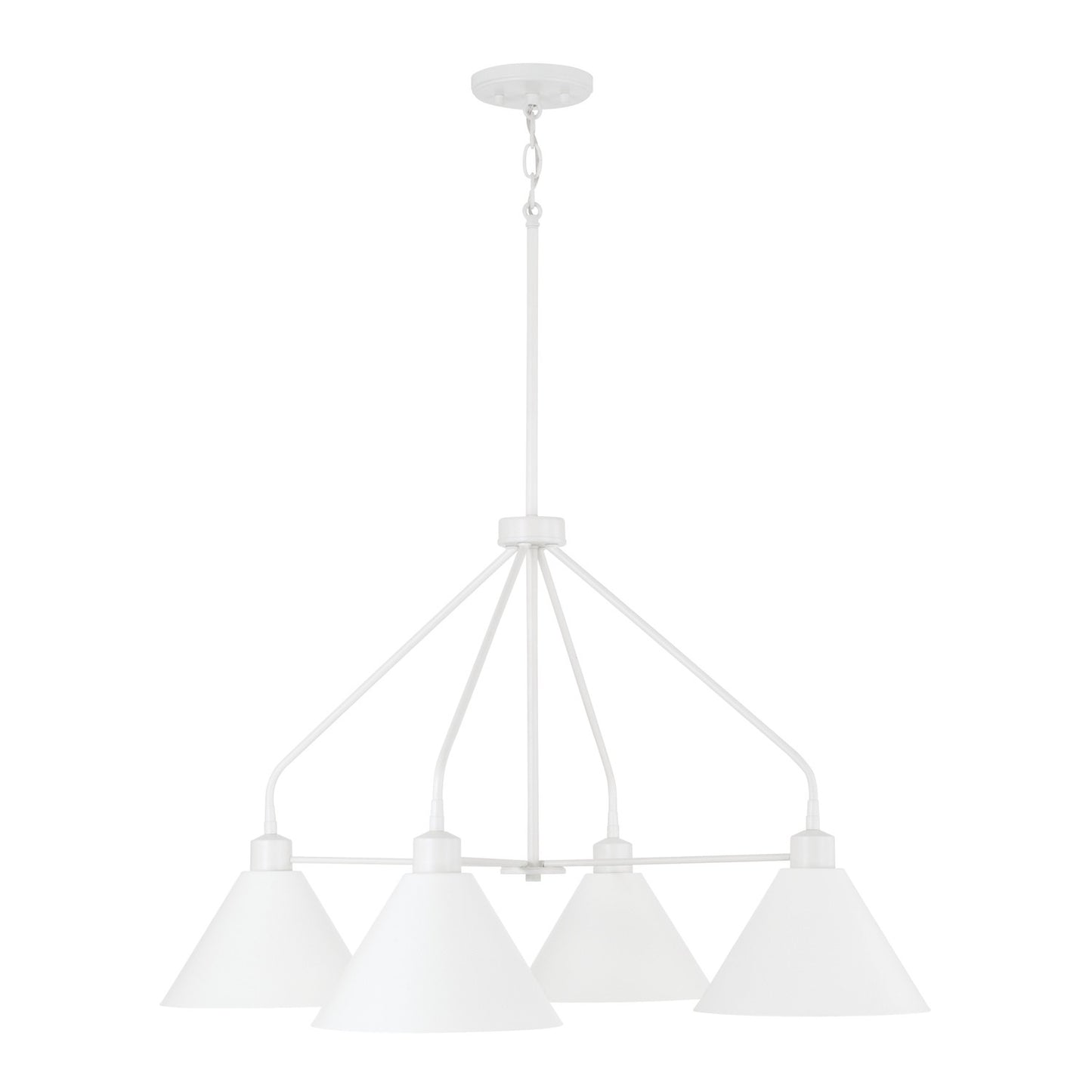 Capital Lighting - 451341WE - Four Light Chandelier - Alden - Matte White