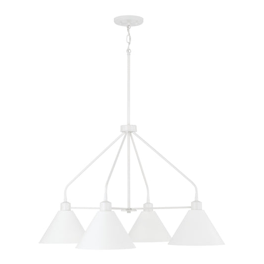 Capital Lighting - 451341WE - Four Light Chandelier - Alden - Matte White