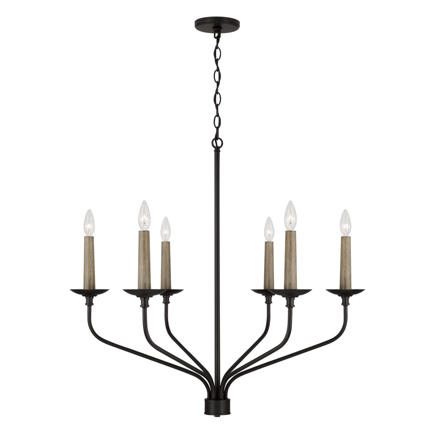 Capital Lighting - 451561MB - Six Light Chandelier - Wilder - Matte Black