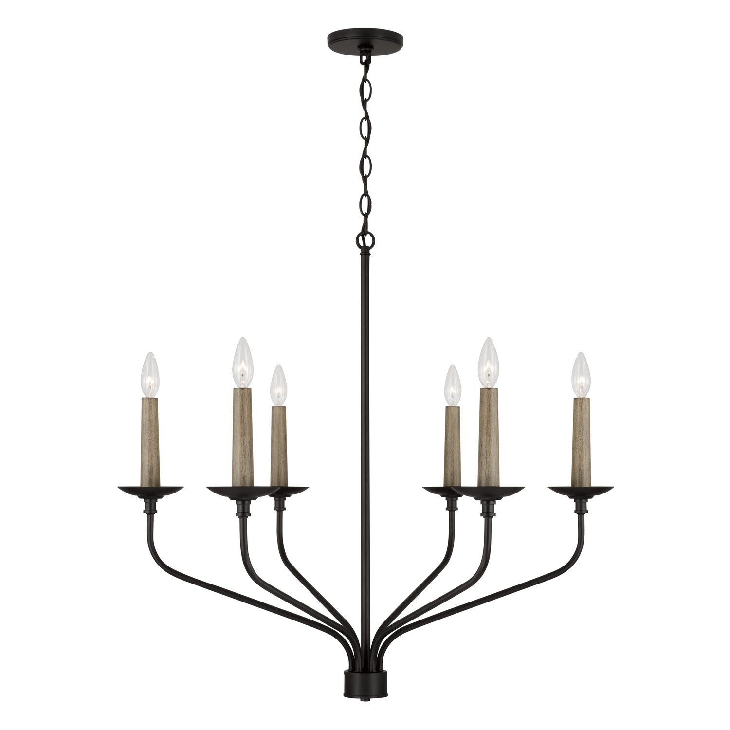 Capital Lighting - 451561MB - Six Light Chandelier - Wilder - Matte Black