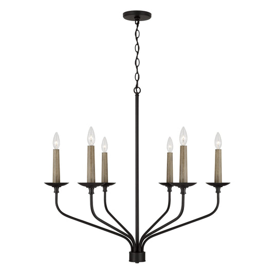 Capital Lighting - 451561MB - Six Light Chandelier - Wilder - Matte Black