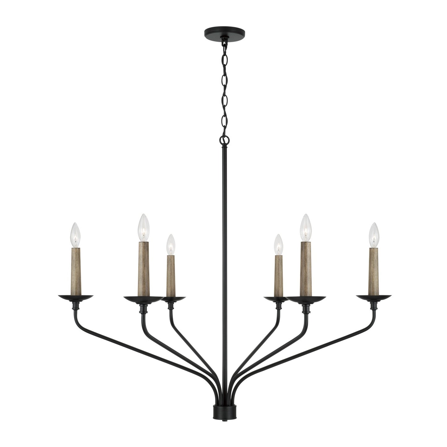 Capital Lighting - 451562MB - Six Light Chandelier - Wilder - Matte Black