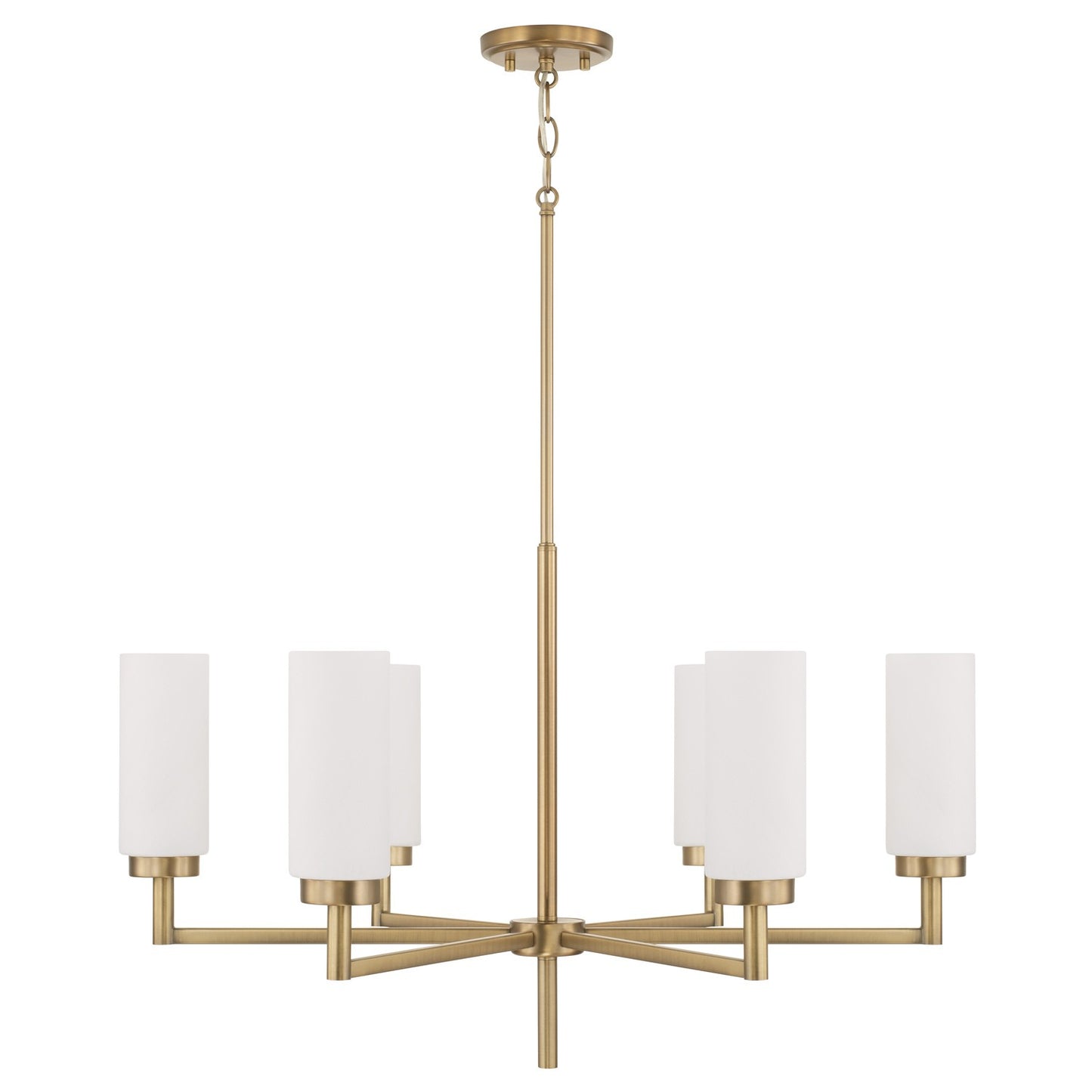 Capital Lighting - 451761AD - Six Light Chandelier - Alyssa - Aged Brass