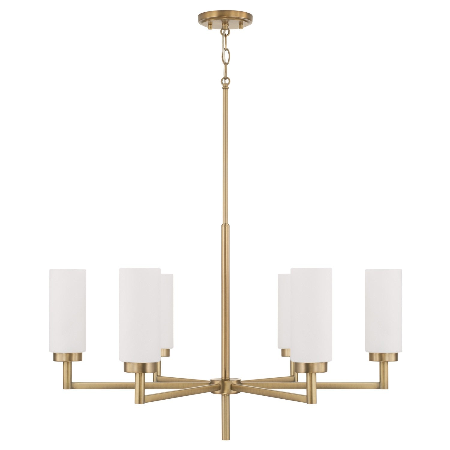 Capital Lighting - 451761AD - Six Light Chandelier - Alyssa - Aged Brass