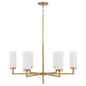 Capital Lighting - 451761AD - Six Light Chandelier - Alyssa - Aged Brass