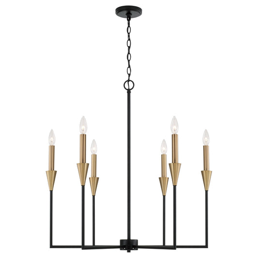 Capital Lighting - 451961AB - Six Light Chandelier - Avant - Aged Brass and Black