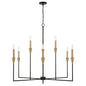 Capital Lighting - 451991AB - Nine Light Chandelier - Avant - Aged Brass and Black