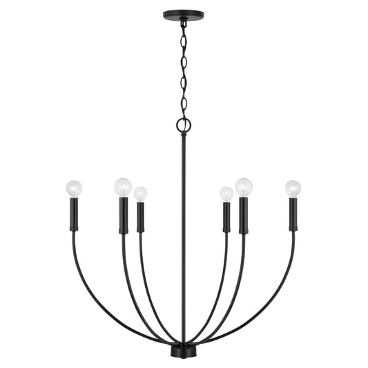 Capital Lighting - 452161MB - Six Light Chandelier - Ansley - Matte Black