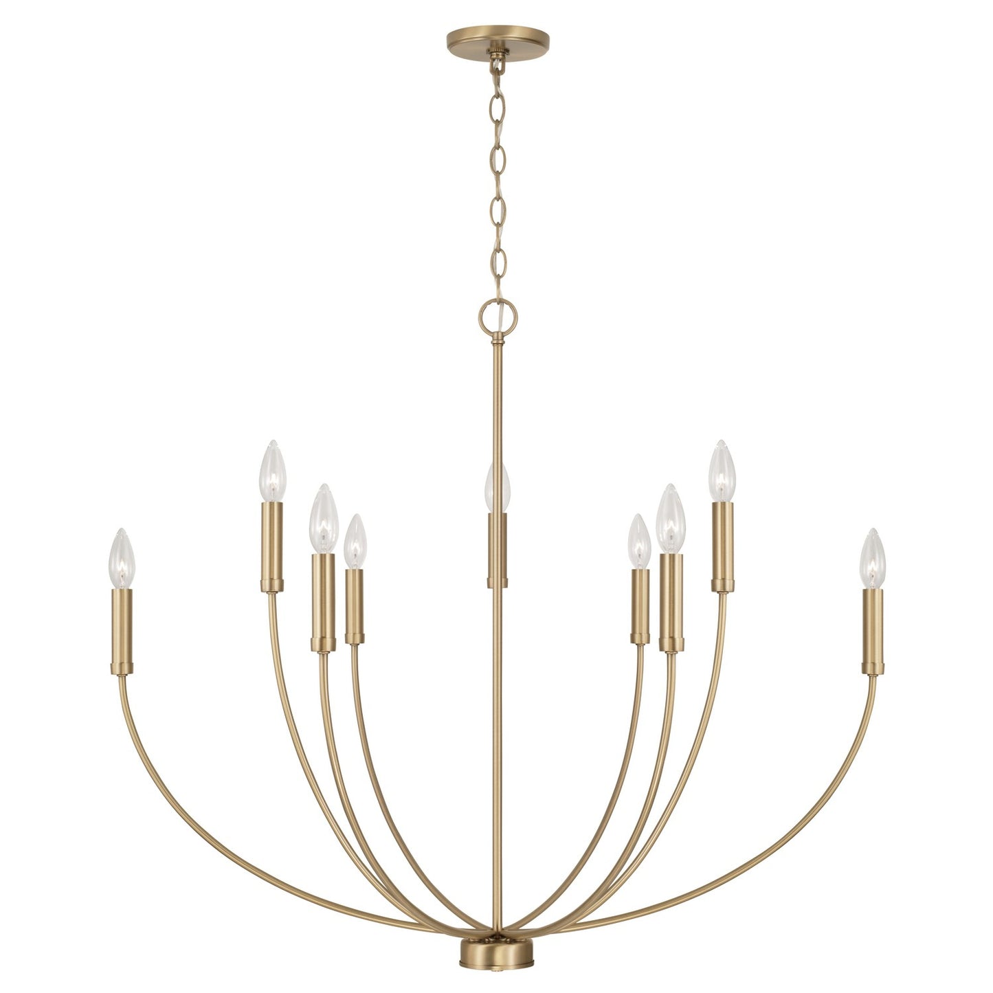 Capital Lighting - 452191AD - Nine Light Chandelier - Ansley - Aged Brass