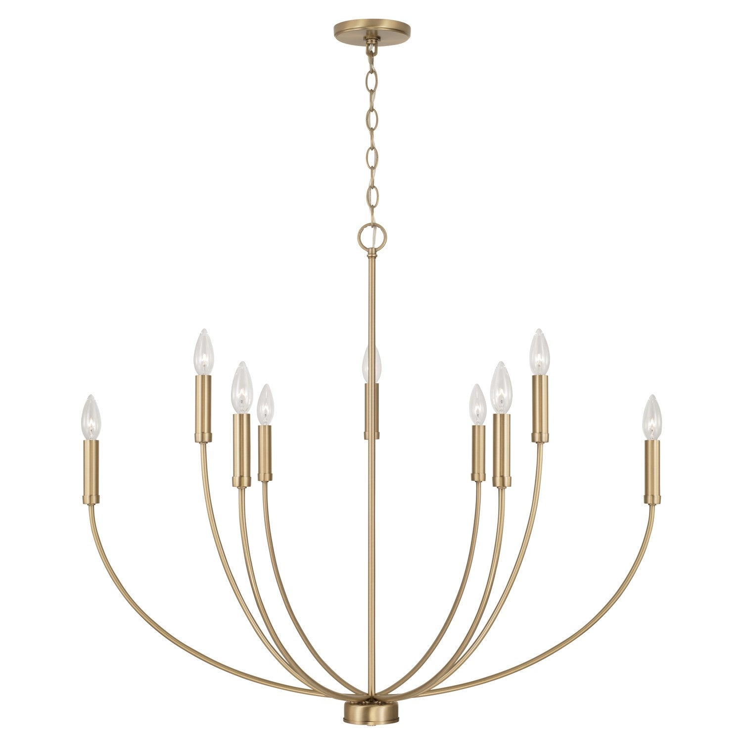 Capital Lighting - 452191AD - Nine Light Chandelier - Ansley - Aged Brass