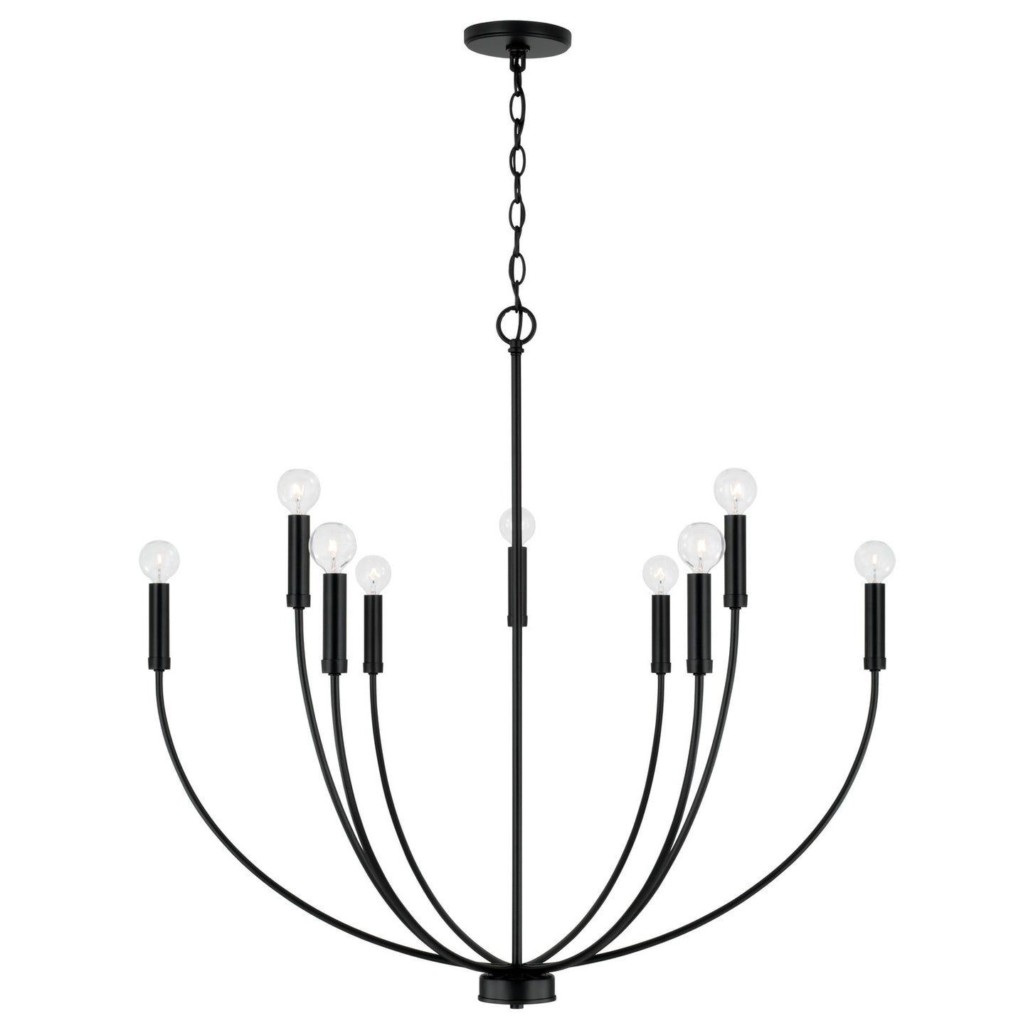 Capital Lighting - 452191MB - Nine Light Chandelier - Ansley - Matte Black