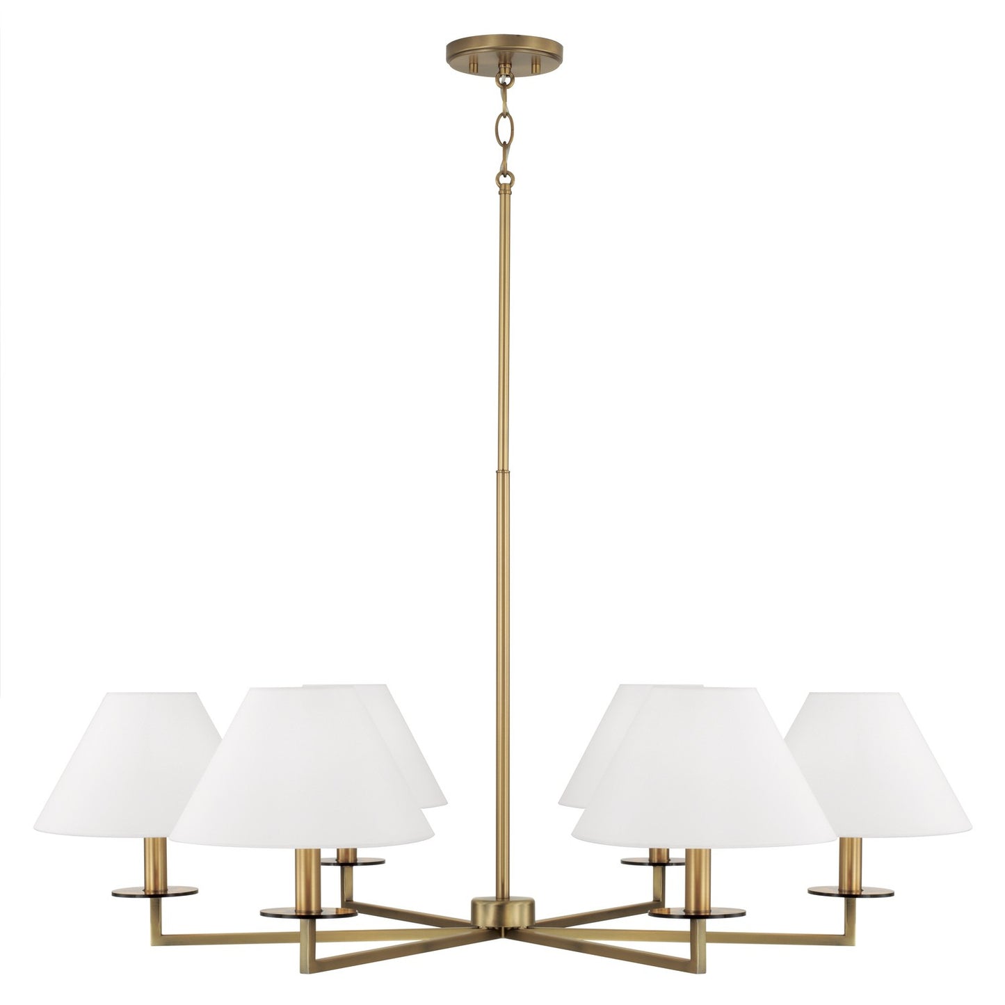 Capital Lighting - 452261AD - Six Light Chandelier - Gilda - Aged Brass