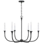 Capital Lighting - 452361BI - Six Light Chandelier - Decklan - Black Iron