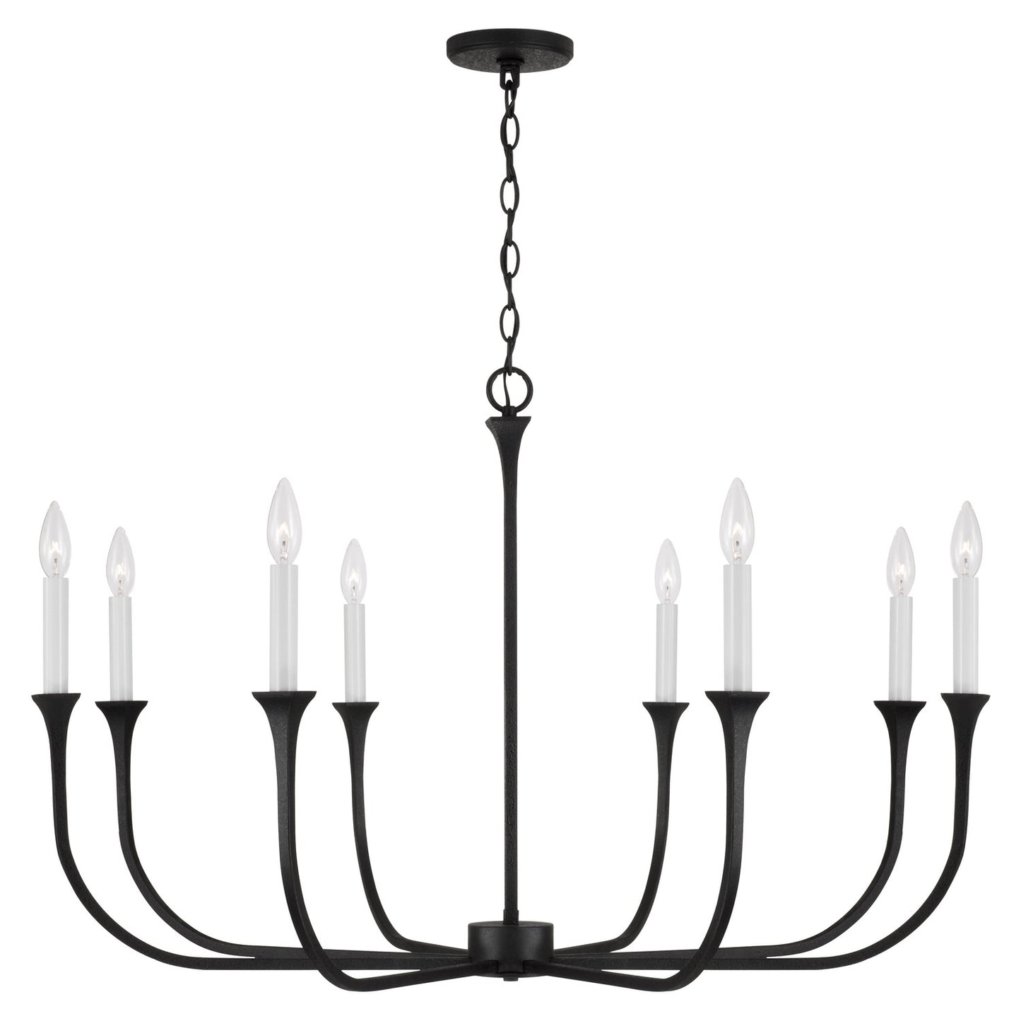 Capital Lighting - 452381BI - Eight Light Chandelier - Decklan - Black Iron