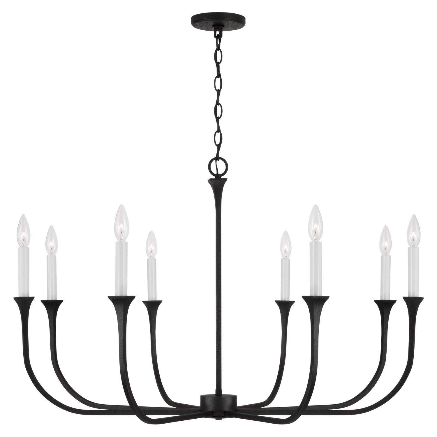 Capital Lighting - 452381BI - Eight Light Chandelier - Decklan - Black Iron