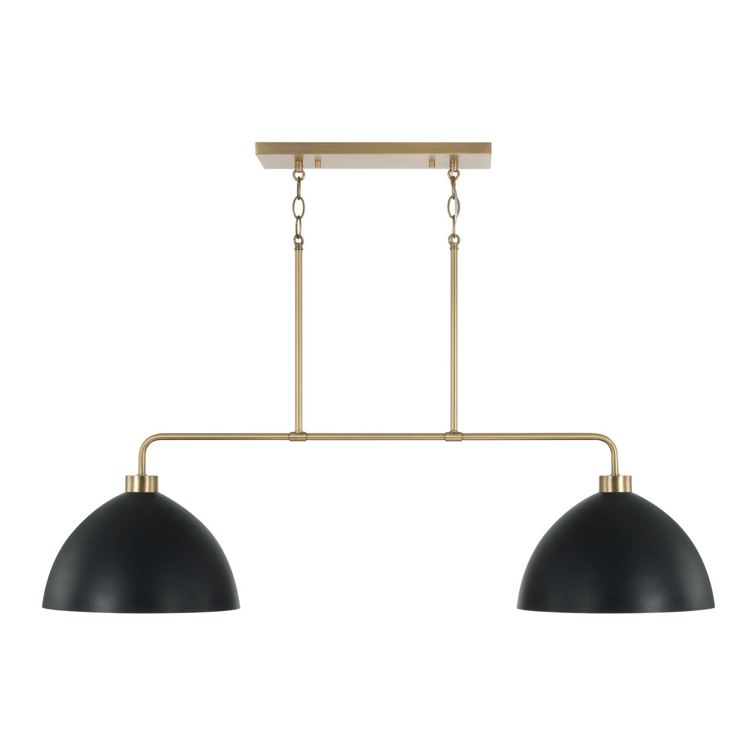 Capital Lighting - 852021AB - Two Light Island Pendant - Ross - Aged Brass and Black