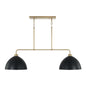 Capital Lighting - 852021AB - Two Light Island Pendant - Ross - Aged Brass and Black