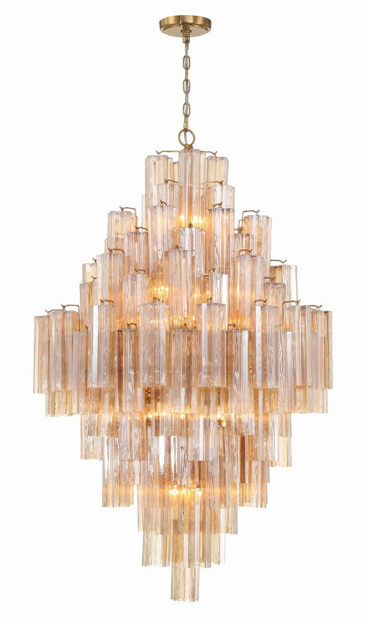 Crystorama - ADD-319-AG-AM - 20 Light Chandelier - Addis - Aged Brass