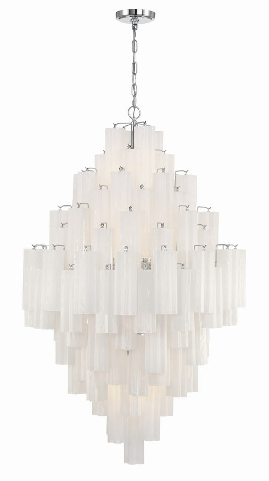 Crystorama - ADD-319-CH-WH - 20 Light Chandelier - Addis - Polished Chrome