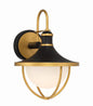 Crystorama - ATL-701-MK-TG - One Light Outdoor Wall Sconce - Atlas - Matte Black + Textured Gold