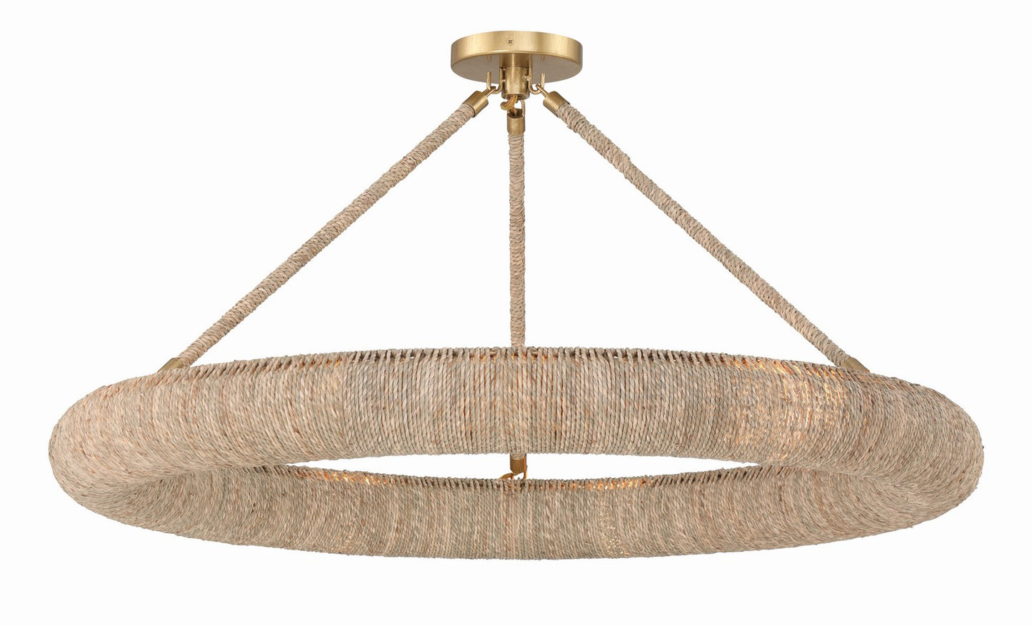 Crystorama - OAK-7538-SG_CEILING - LED Semi Flush Mount - Oakley - Soft Gold