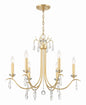 Crystorama - ROL-18816-GA - Six Light Chandelier - Rollins - Antique Gold