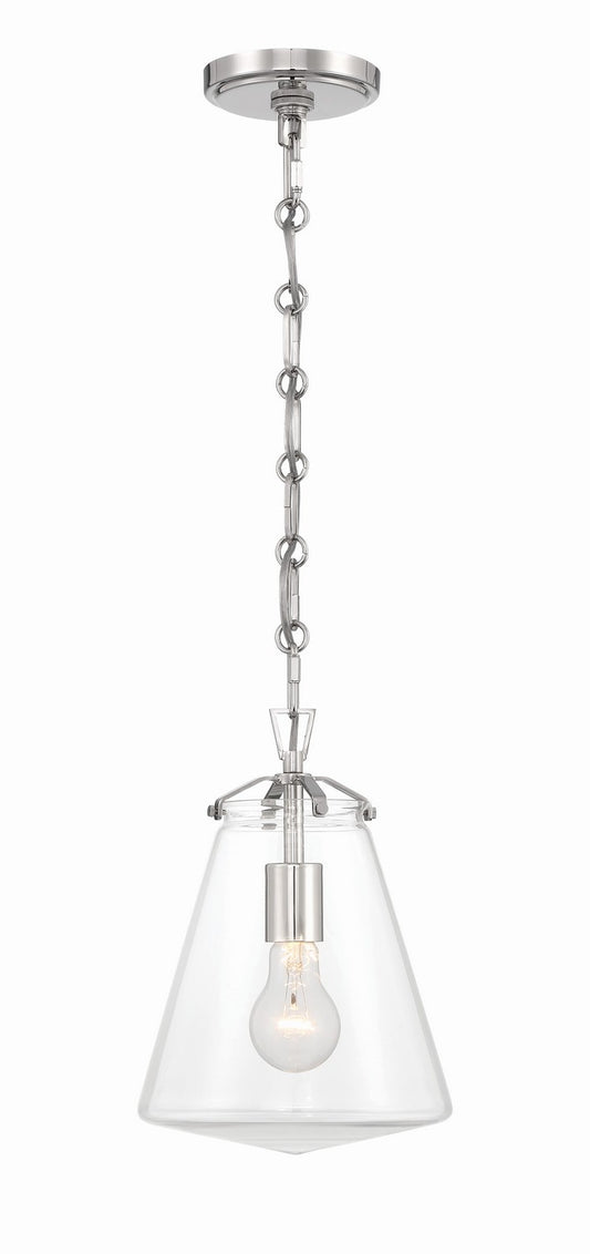 Crystorama - VSS-7003-PN - One Light Mini Pendant - Voss - Polished Nickel