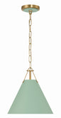 Crystorama - XAV-B8301-VG-GR - One Light Mini Pendant - Xavier - Vibrant Gold / Green