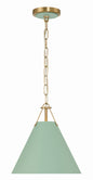Crystorama - XAV-B8301-VG-GR - One Light Mini Pendant - Xavier - Vibrant Gold + Green