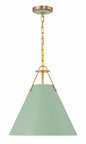 Crystorama - XAV-B8305-VG-GR - Three Light Pendant - Xavier - Vibrant Gold + Green