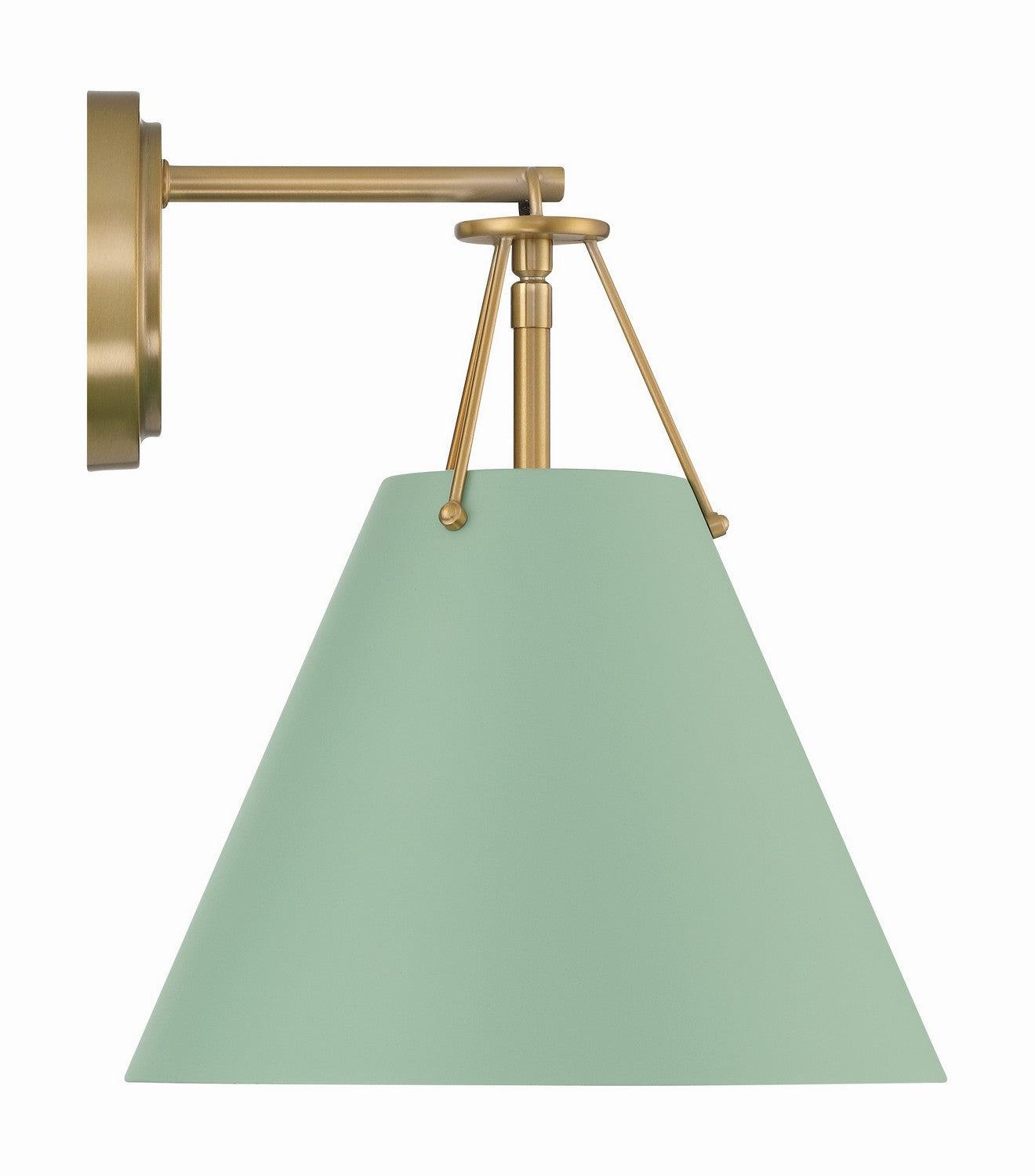 Crystorama - XAV-B8311-VG-GR - One Light Task Sconce - Xavier - Vibrant Gold / Green