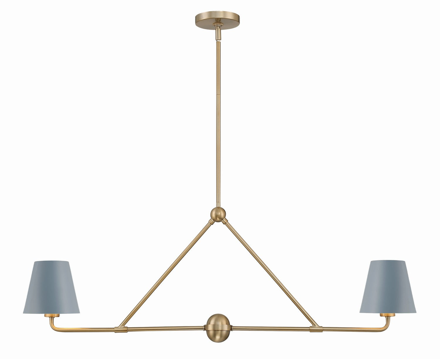 Crystorama - XAV-B9302-VG-BL - Two Light Chandelier - Xavier - Vibrant Gold / Blue