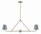 Crystorama - XAV-B9302-VG-BL - Two Light Chandelier - Xavier - Vibrant Gold / Blue