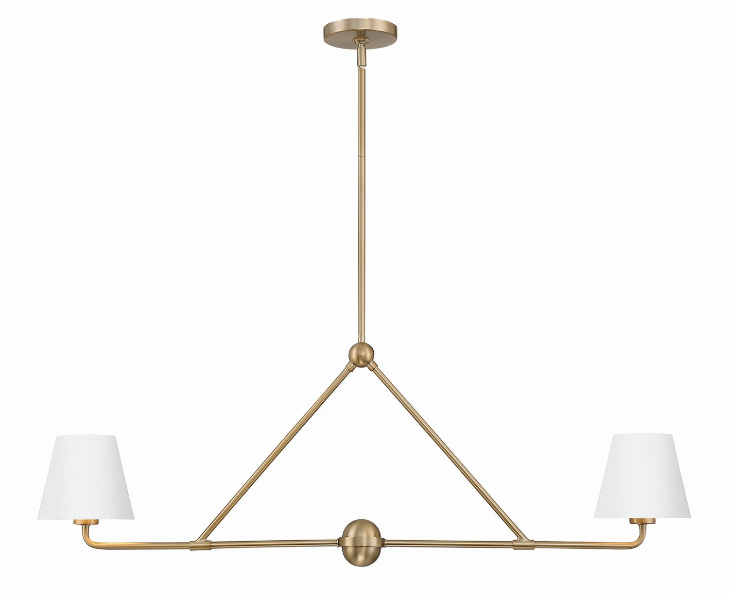 Crystorama - XAV-B9302-VG-WH - Two Light Chandelier - Xavier - Vibrant Gold + White