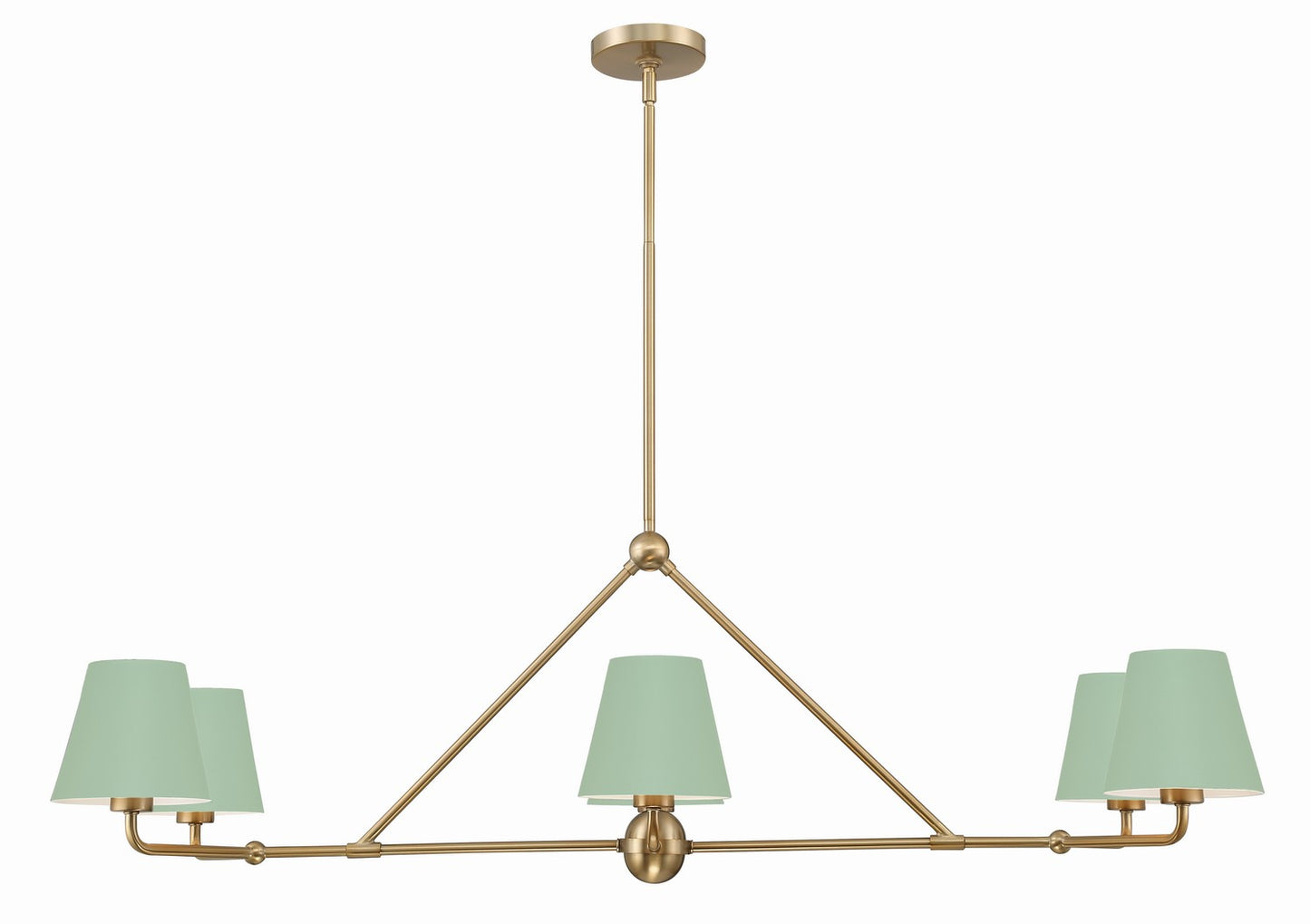 Crystorama - XAV-B9306-VG-GR - Six Light Chandelier - Xavier - Vibrant Gold / Green