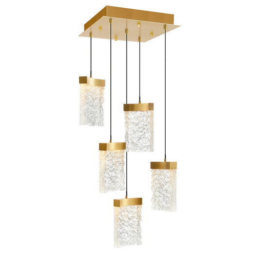 CWI Lighting - 1587P12-5-624 - LED Mini Pendant - Lava - Brass