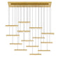 CWI Lighting - 1588P60-14-624 - LED Chandelier - Stagger - Brass