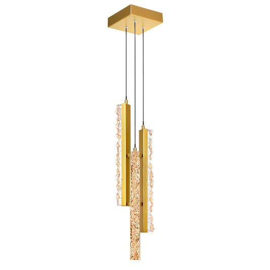CWI Lighting - 1588P6-3-624 - LED Mini Pendant - Stagger - Brass