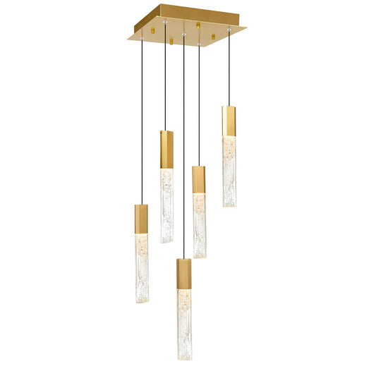 CWI Lighting - 1589P12-5-624 - LED Mini Pendant - Greta - Brass