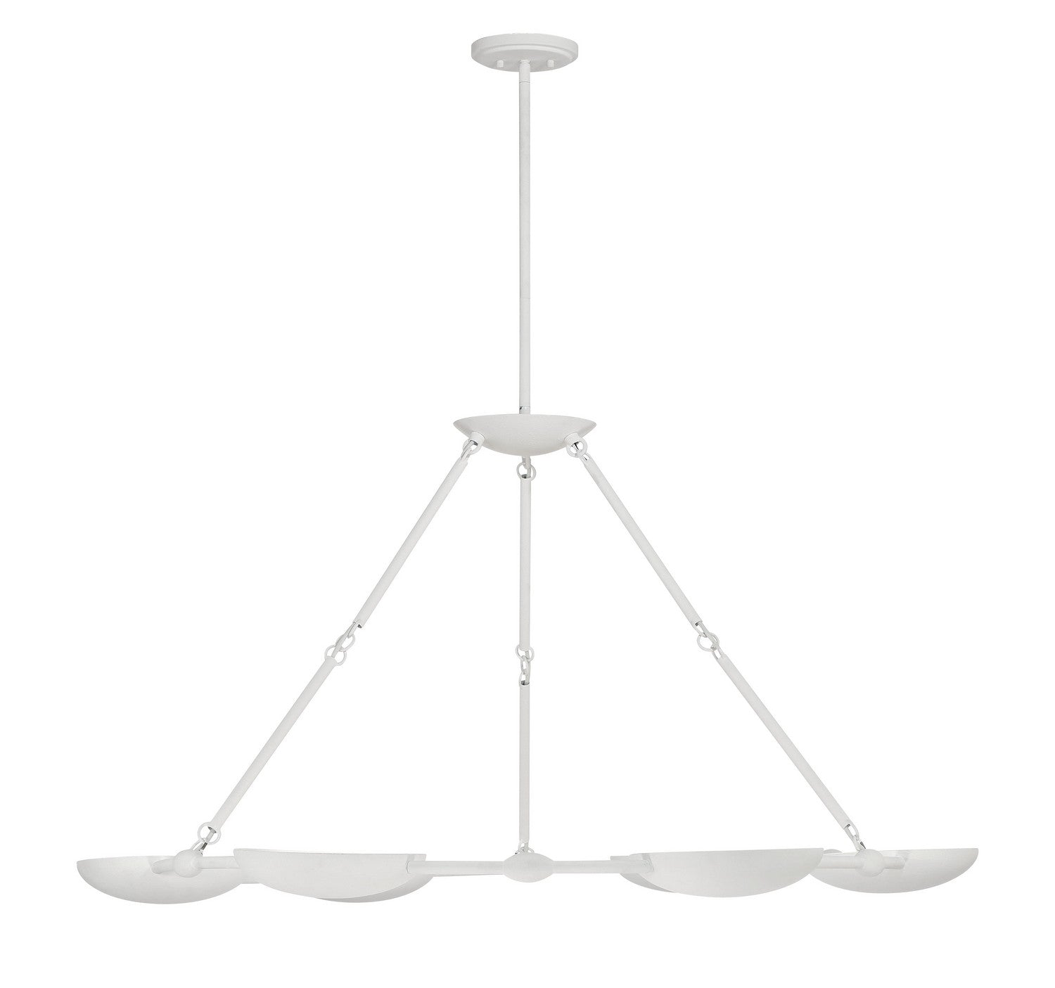 George Kovacs - P1316-792 - Six Light Chandelier - Undertas - Piastra White