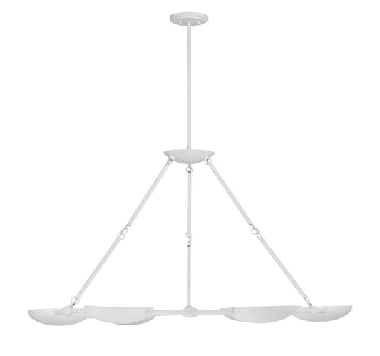 George Kovacs - P1316-792 - Six Light Chandelier - Undertas - Piastra White