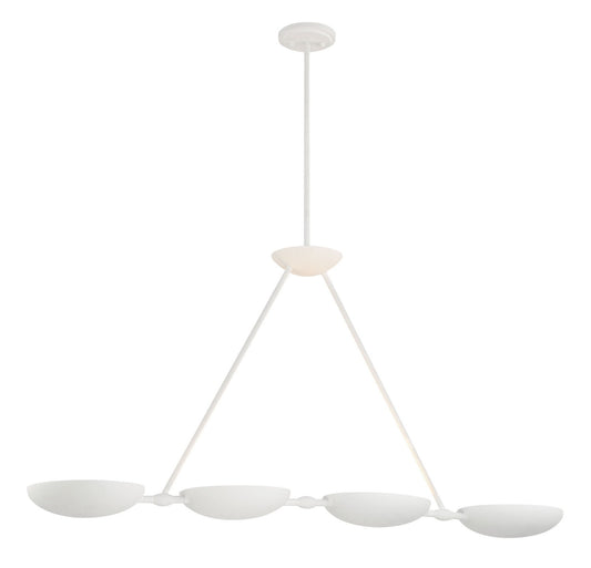 George Kovacs - P1318-792 - Four Light Island Pendant - Undertas - Piastra White