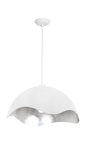 George Kovacs - P1915-736 - One Light Pendant - Eclos - Textured White W/Silver Leaf